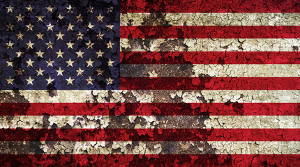 Old grunge USA flag