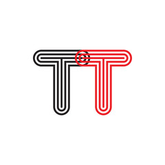 TT logo letter line art design