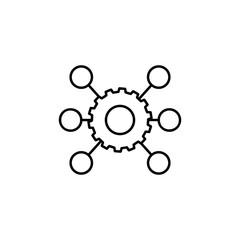 different mechanisms icon. Element of sturt up icon for mobile concept and web apps. Thin line different mechanisms icon can be used for web and mobile