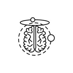 poles of the brain icon. Element of sturt up icon for mobile concept and web apps. Thin line poles of the brain icon can be used for web and mobile