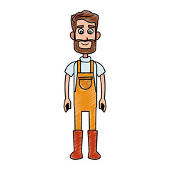 Farmer man cartoon vector illustration graphic design