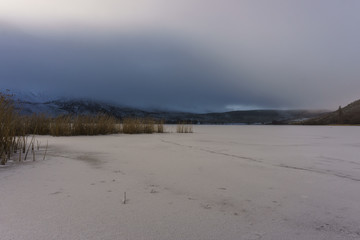 Scenic View Of Frozen Lake 