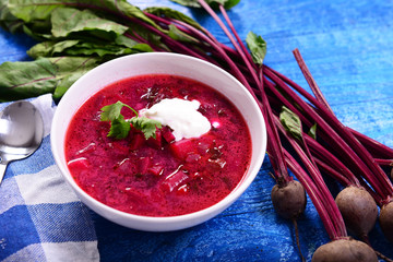 Beetroot creamy soup