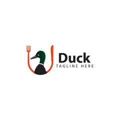 Duck Logo Vector Template Design Illustration