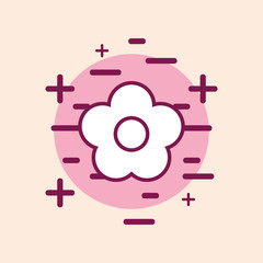 beautiful flower icon