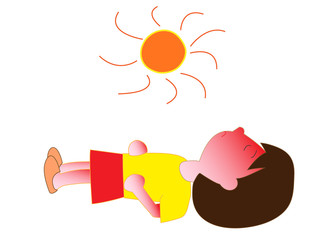 熱中症になった子供