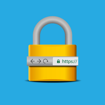 HTTPS Protocol Concept vector illustration.