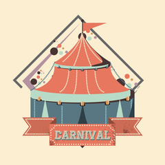 carnival circus tent icon