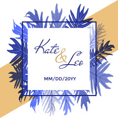 Obraz premium Wedding invitation card template. 