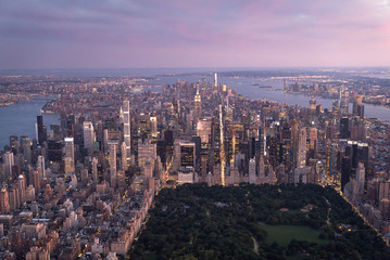 Fototapeta na wymiar Aerial Manhattan Radical
