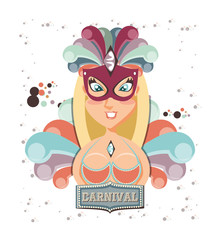 beautiful woman carnival character
