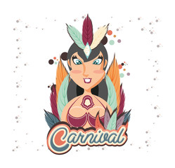 beautiful woman carnival character