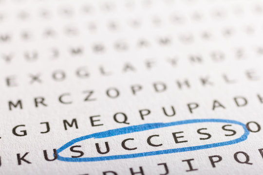 Word search, puzzle. Concept about finding, success, business.