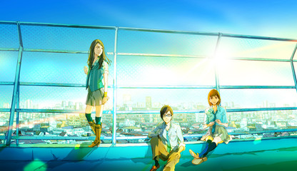 Obraz premium Mężczyźni i kobiety w szkole (dach)