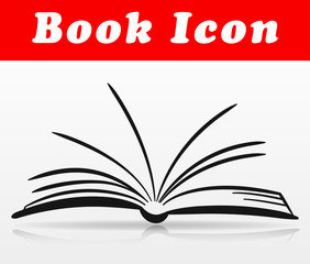 Vector open book icon design