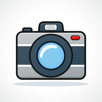 Vector camera icon design clipart