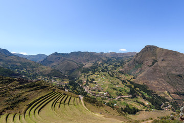 Fototapeta na wymiar Incan Ruins at Pisac, Peru