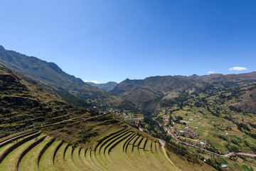 Fototapeta na wymiar Incan Ruins at Pisac, Peru
