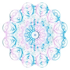 Mandala Style Vector Color Shapes. Abstract design. Decoration for fashion, holiday card, relax illustration.