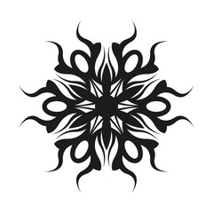 Abstract simple tribal sign. Graphic tattoo design.