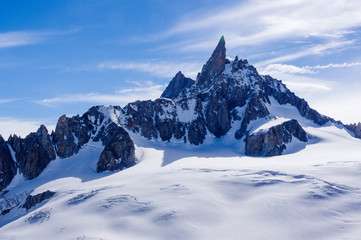 Fototapeta premium Chamonix Aiguille Peaks and Glacier in France