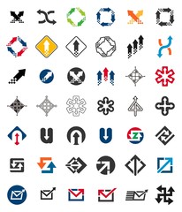 Arrow logo.  Archer icon. Up symbol. Vector eps 08.