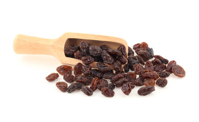 Raisins isolated on white background