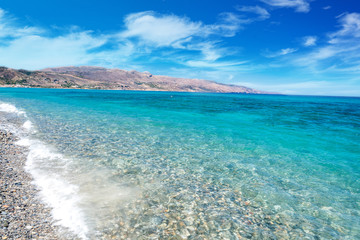 Fototapeta na wymiar Ocean beach on the Crete