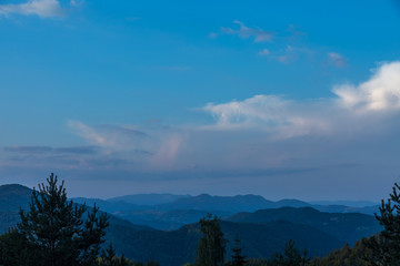 Mountains with trees