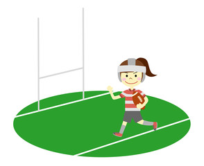 ラグビー　女の子