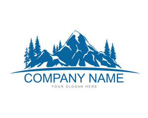 creative mountain logo template
