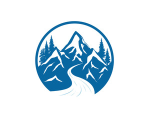 creative mountain logo template
