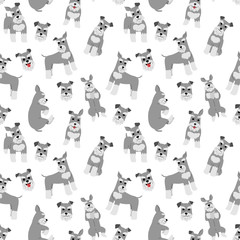 miniature schnauzer,seamless pattern