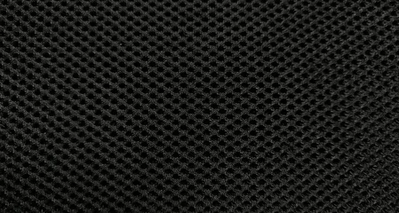 Behangcirkel Zwarte nylon stof patroon textuur achtergrond. © wasan