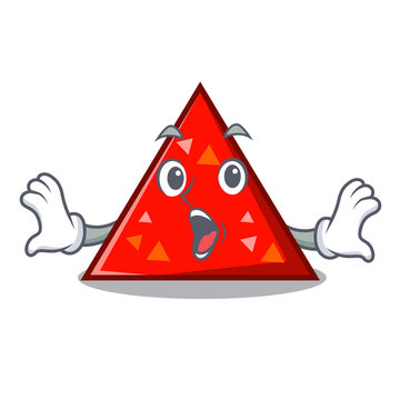 recommend clip art: Surprised triangel mascot cartoon style
