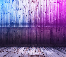 interior with neon lights