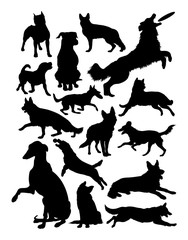 Dogs silhouette. Good use for symbol, logo, web icon, mascot, sign, or any design you want.