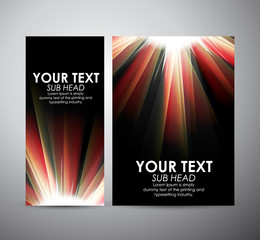 Brochure business design Abstract red digital background with a burst, lens flare. 