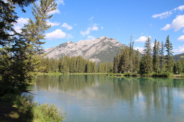 High Water Of The Bow River, Banff National Park, Alberta