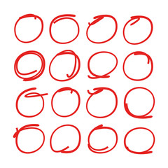 red circle highlighter, red circle marker