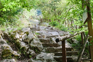 The path of the Gole del Calore In the heart of the Cilento National Park