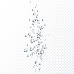 Drops on transparent background. Vector illustration