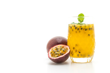fresh and iced passion fruit juice