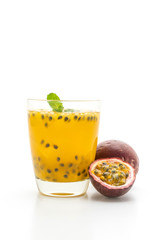fresh and iced passion fruit juice