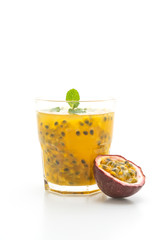 fresh and iced passion fruit juice