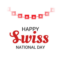 Fototapeta premium Happy Swiss National Day.