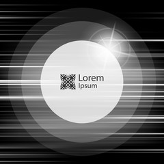 Wavy metallic background. Steel plate template. Vector illustration with place for text.
