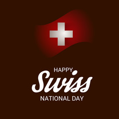 Obraz premium Happy Swiss National Day.