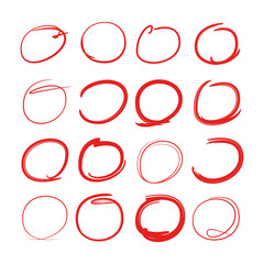 red circle highlighter, red circle marker
