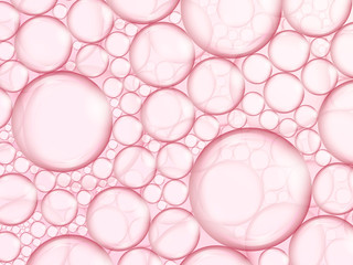 foam from bubbles on pink background